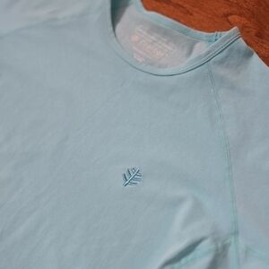 Coolibar Light Teal Short Sleeve Tee UV Sun Protection